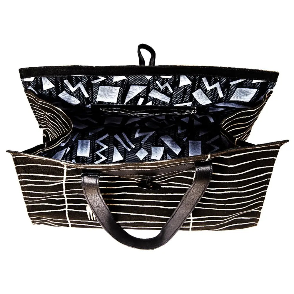 Afro-Adele Mudcloth Bag: Handcrafted Malian Bogolanfini, Unique African Artisan Jewelry by Adele Dejak.-detailed view