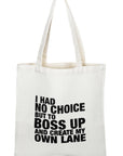 Afro-Boss Up Canvas Tote Bag