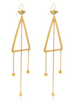 Handcrafted Afro-Fei Loop Earrings, striking cultural design/Adele Dejak-wide angle view