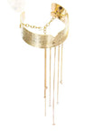 Handcrafted Afro Maki Brass Necklace – cultural elegance /brass necklace | Adele Dejak-profile view