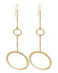 Adele Dejak AGA Earrings – handcrafted 18.3cm statement earrings made from recycled brass, featuring a bold, sculptural silhouette inspired by African heritage. Ethically made in Kenya, these 19g artisanal pieces blend contemporary elegance with cultural symbolism, perfect for the modern, fashion-forward woman seeking sustainable luxury-top view