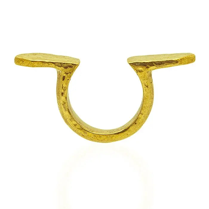 Elegant Akuu Brass Ring: Timeless Luxury, Modern Sophistication, Premium Craftsmanship -front view