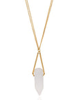 Baraka Quartz Pendant: striking, sentimental minimalist necklace for birthdays, anniversaries, and sustainable luxury-front view