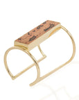 Bellatrix Mango Wood Bracelet: glowing, graceful eco-friendly jewelry, a conversational starter for nature lovers-front view