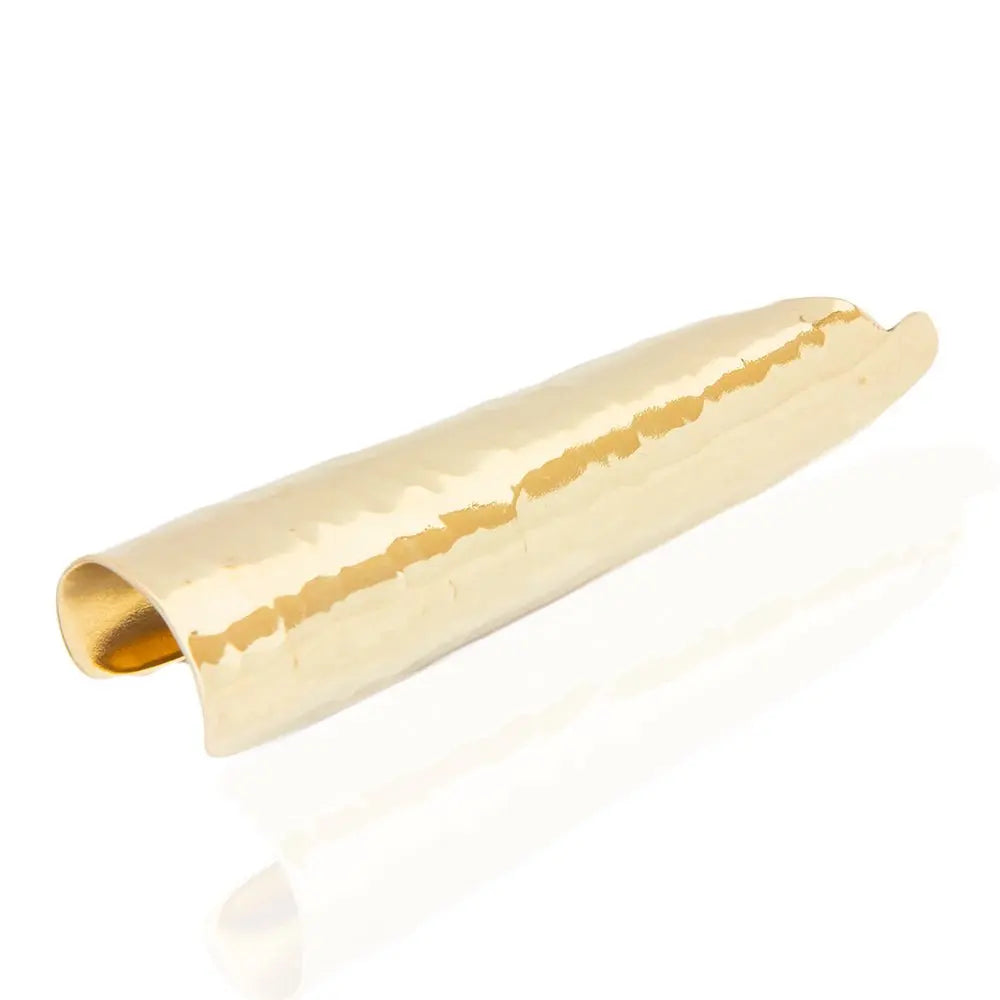 Binele Nail Tip ring: expressive, artisan-crafted brass and gold ring for distinctive, heartfelt style-side view