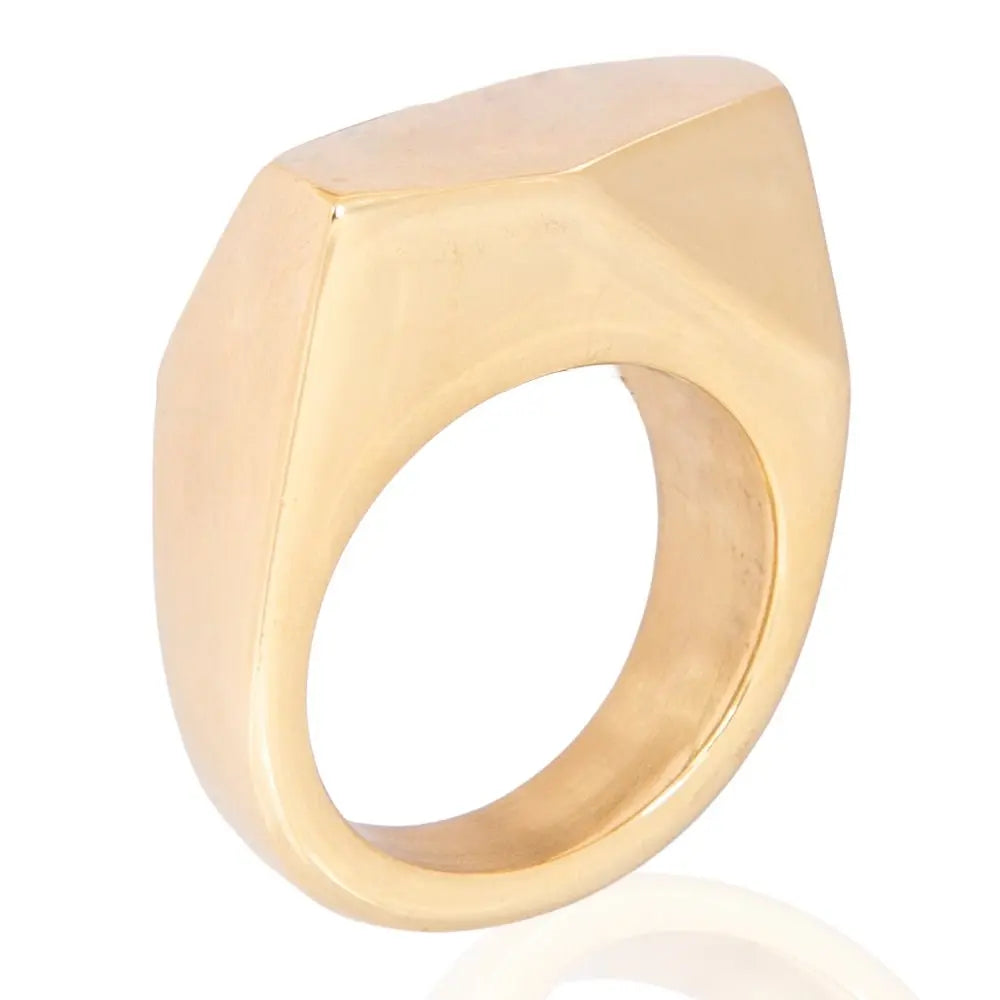 Biquik Brass Ring: daring, expressive statement ring for fashion-forward moments