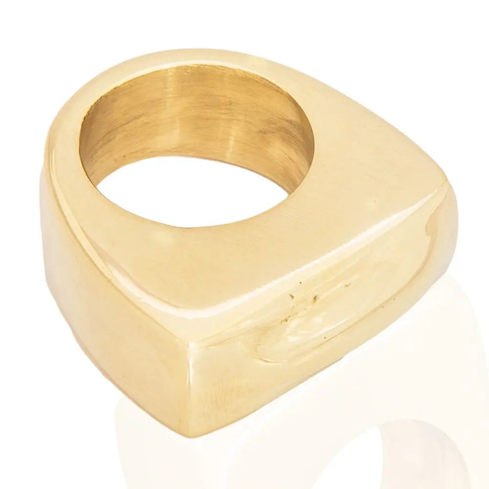 Brazawi Bold Brass Ring: daring, expressive premium brass ring for individuality and lasting impact-top view