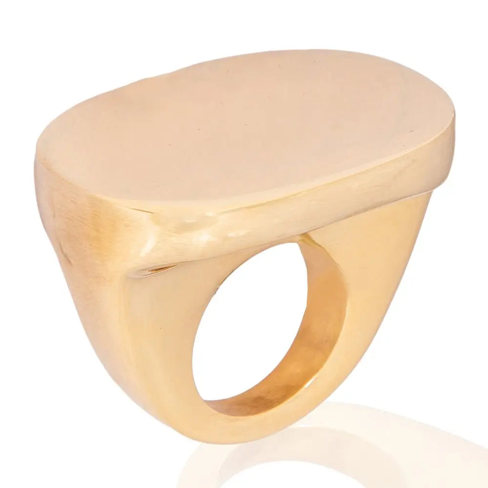 Buiza Gold Band Ring: serene, polished luxury for minimalist elegance and versatile styling-side view