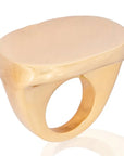 Buiza Gold Band Ring: serene, polished luxury for minimalist elegance and versatile styling-side view