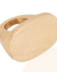 Buiza Gold Band Ring: serene, polished luxury for minimalist elegance and versatile styling-profile view