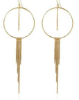 Bianca Brass Long Earrings Adele Dejak