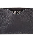Stylish leather cowhide card holder, compact & durable, rustic charm, ethically sourced, perfect for everyday elegance-wide angle view