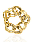 Stylish DAMA Chain Bracelet: handcrafted brass, versatile, and effortlessly chic for everyday or gifting | Adele Dejak-front view