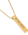 Jabilo Be the Light necklace: uplifting, radiant pendant for inspired elegance-side view