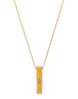 Abilo Believe Necklace: engraved 'Joy' pendant, radiating positivity and strength, 34.8cm-wide-angle view