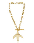 Jabulani Neckpiece: freedom-inspired bird pendant, artistic expression, and authentic elegance-front view