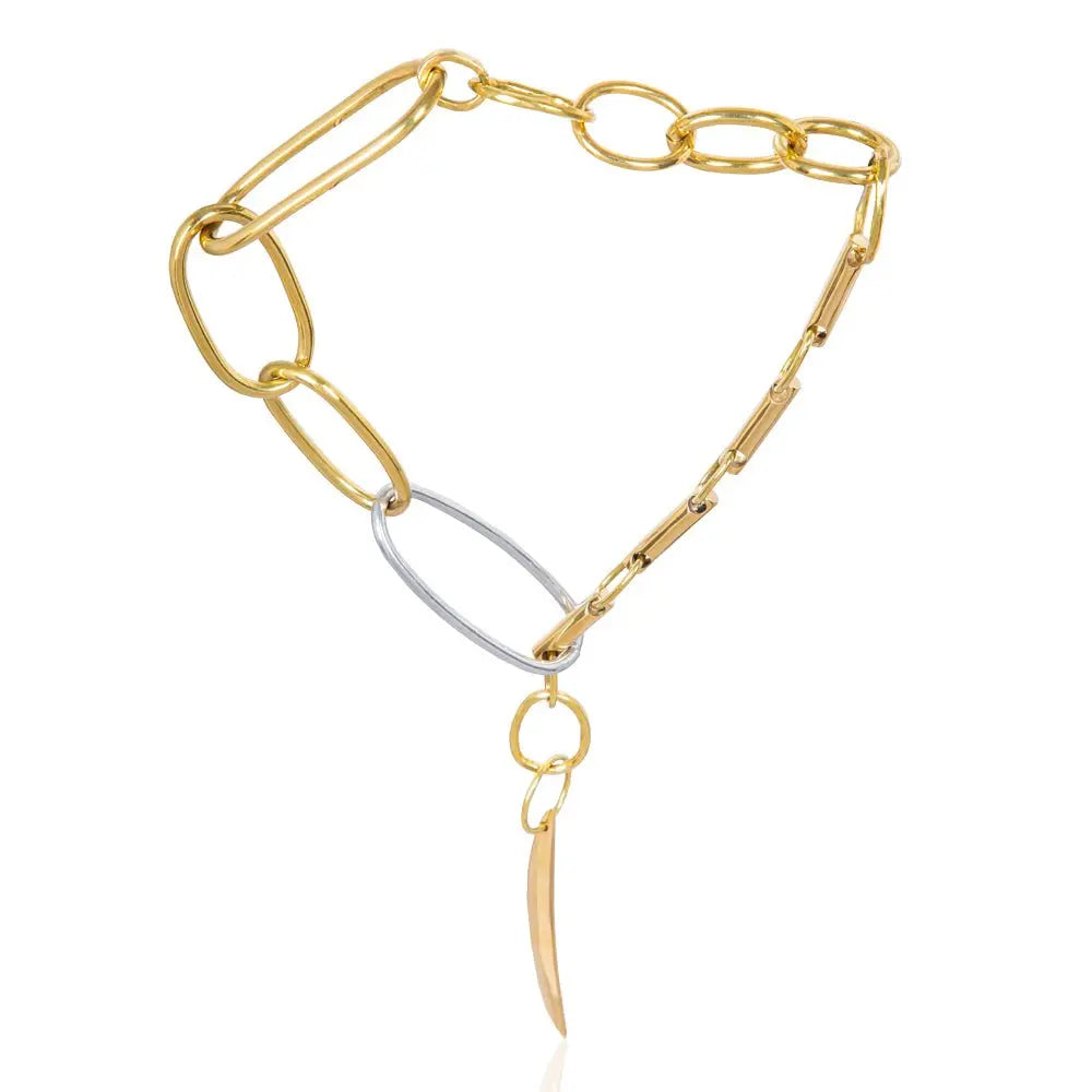 Jade Statement Chain Necklace: transformative, luxurious, and unforgettable for special occasions-over head view