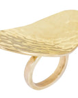 Jamie Small hammered ring: resilient, artisanal texture, symbol of strength and belief-side view
