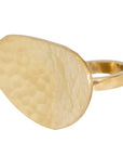 Jamie Small hammered ring: resilient, artisanal texture, symbol of strength and belief- side profile