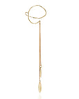 Jana Ear Cuff: sleek, contemporary ear accessory with delicate chain, radiating charm and modern allure-top product view