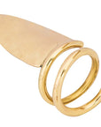 Jazelle Ring: fierce, daring spiral design with a sleek nail tip for fearless self-expression-side view