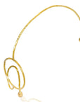 Jira Headpiece: regal allure, fearless elegance, luxury ear cuff headband-front view