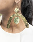 Lia Round Brass Earrings Adele Dejak