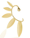 Lola Ear Cuff: edgy, geometric brass cuff for fearless style and standout allure-front view
