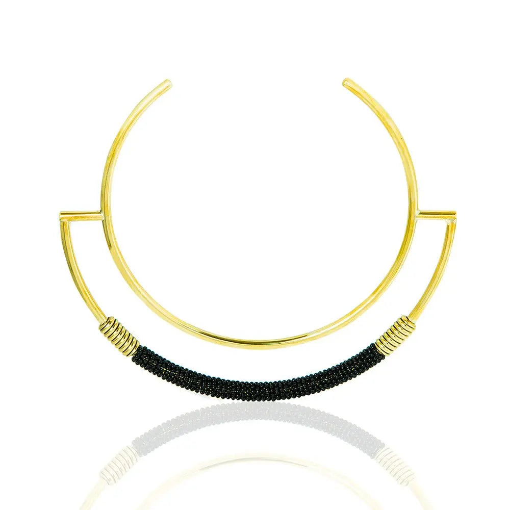 Loanda 24k Gold Necklace: refined, celebratory choker for weddings, anniversaries, and meaningful gifting-adele dejak