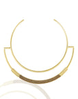Loanda 24k Gold Necklace: refined, celebratory choker for weddings, anniversaries, and meaningful gifting-front view