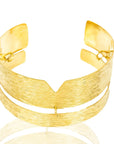 Maki Choker: vibrant gold statement necklace, blending artistry and passion for standout style-front view