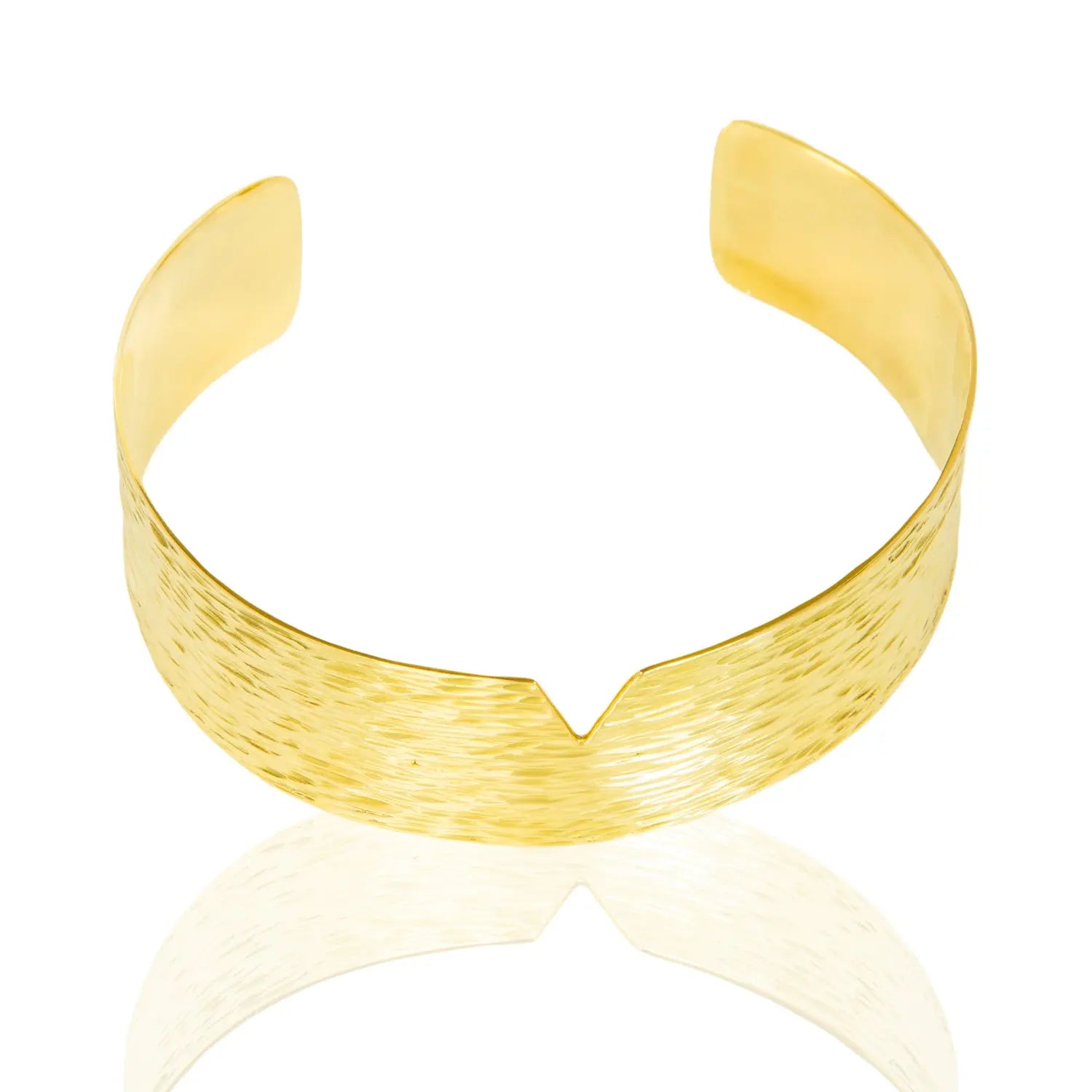 Malika Choker: regal brass collar necklace for fearless, artisanal elegance and cultural allure-front view