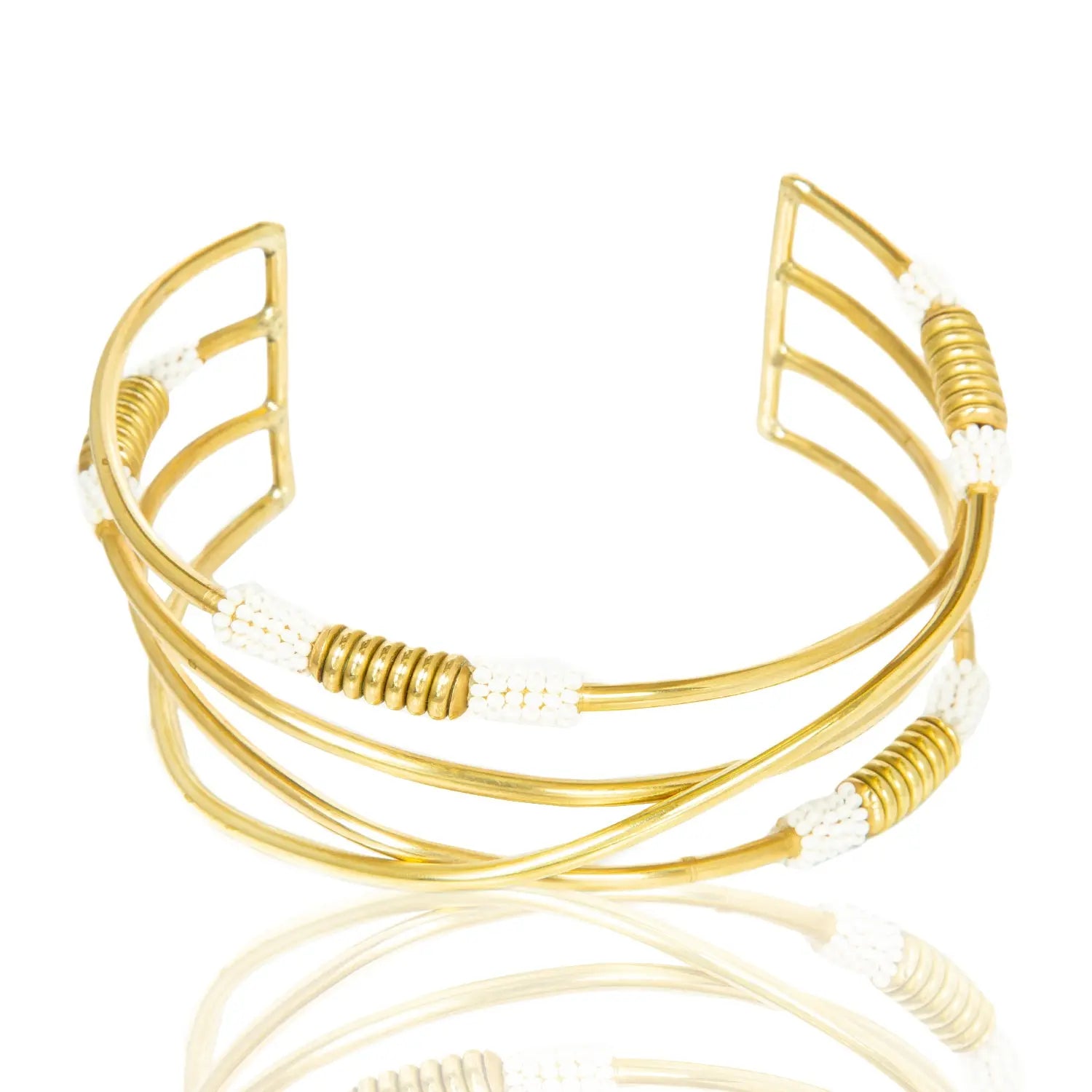 Mahi Choker: bold beaded necklace for fearless style and artisanal allure-front view