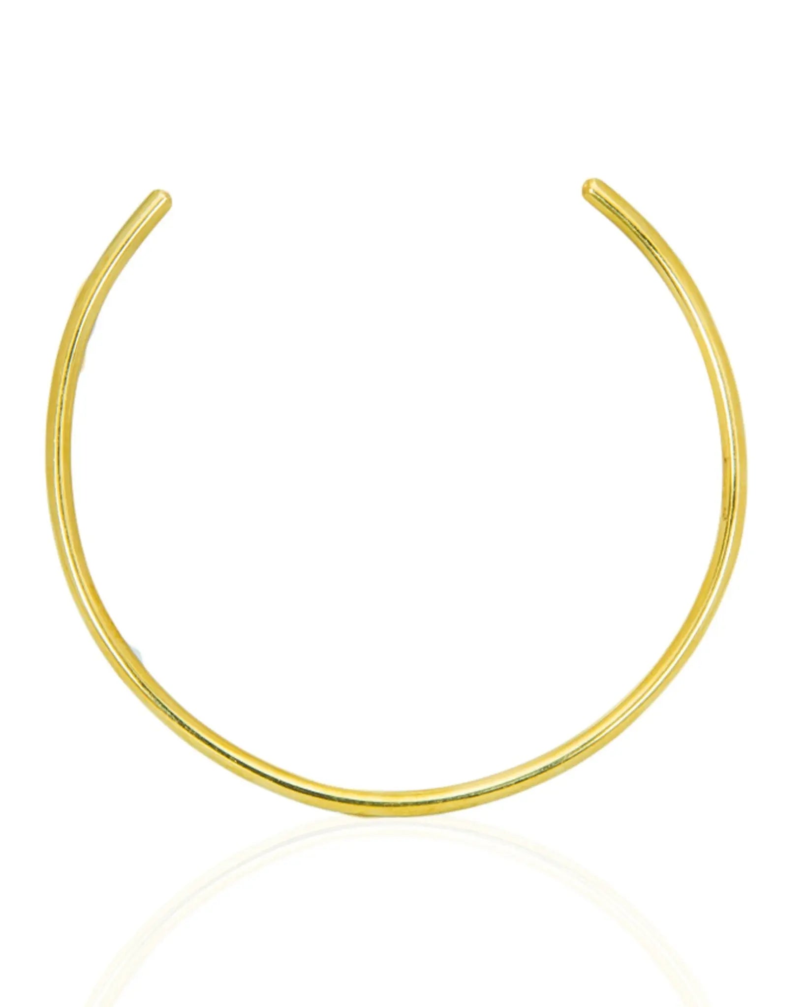 Mot Choker: upcycled brass necklace, blending heritage and passion for sustainable luxury-front view