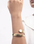 Vesna Bracelet – handmade brass statement cuff by Adele Dejak