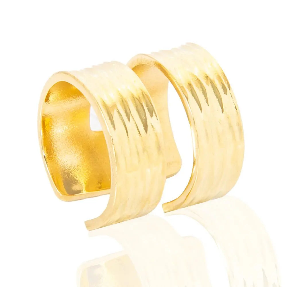 brass Zaafira Brass Ring: Crafted with passion, this ring blends traditional craftsmanship with chic flair. | Adele dejak-side view