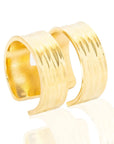 brass Zaafira Brass Ring: Crafted with passion, this ring blends traditional craftsmanship with chic flair. | Adele dejak-side view