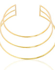 Zaa-Zuri Brass Choker Necklace with intricate artistry, evoking empowerment and timeless allure-front view