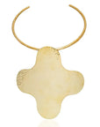 Ademide Choker: African-inspired statement necklace/up-cycled brass-front view