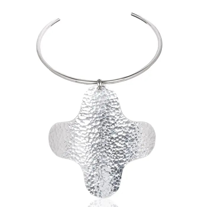 Ademide Hammered Choker - Enchanting aluminum jewelry-top view