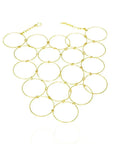 Allela Brass Necklace: Exquisite gold bib chain, artisan-crafted elegance, timeless luxury jewelry.-overhead view