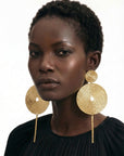 Franka Brass Statement Earrings