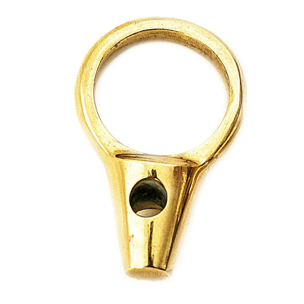 Fanaka Brass Ring: minimalist gold ring with African artistry, warm brass finish, perfect for everyday charm and gifting-diagonal view