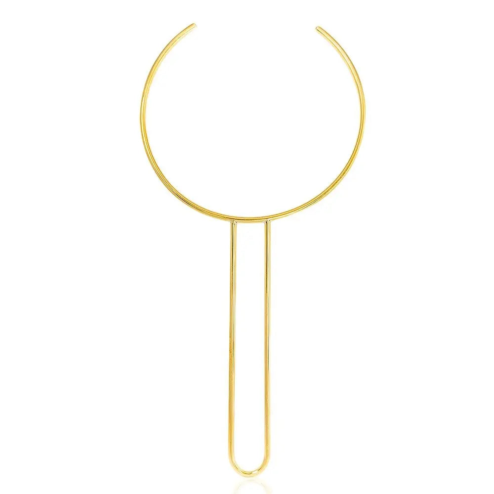 statement Luminous Ayotola Choker: dazzling, romantic upcycled brass necklace for unforgettable elegance-close up view