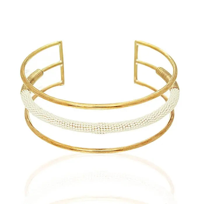 Exquisite Aquarius Choker: vibrant, soulful beaded necklace for weddings, cultural events, and sustainable luxury-front view