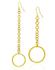 Vibrant Asha Long Earrings: handcrafted brass, heritage-rich, perfect for celebrations and gifting-front view