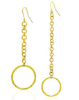 Vibrant Asha Long Earrings: handcrafted brass, heritage-rich, perfect for celebrations and gifting-close up view