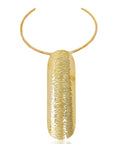 24k gold Glowing Ayoka Choker: luminous, romantic upcycled brass necklace, perfect for modern elegance and cherished moments-exterior view