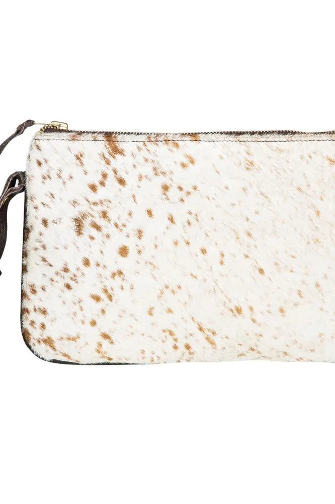 Kaya Clutch Bag: ethically sourced, versatile wristlet with African wax print, radiating resilience and charm-side view
