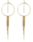Bianca Brass Earrings: sleek, handcrafted luxury for heartfelt gifting and refined occasions-front view